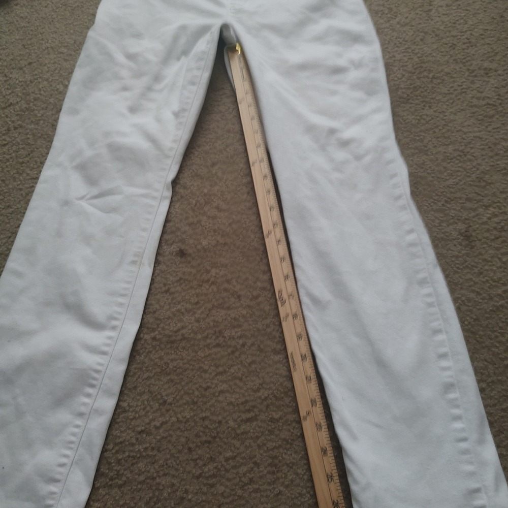 Lee Women White Slim Fit Slim Leg Mid Rise Jeans Size 14